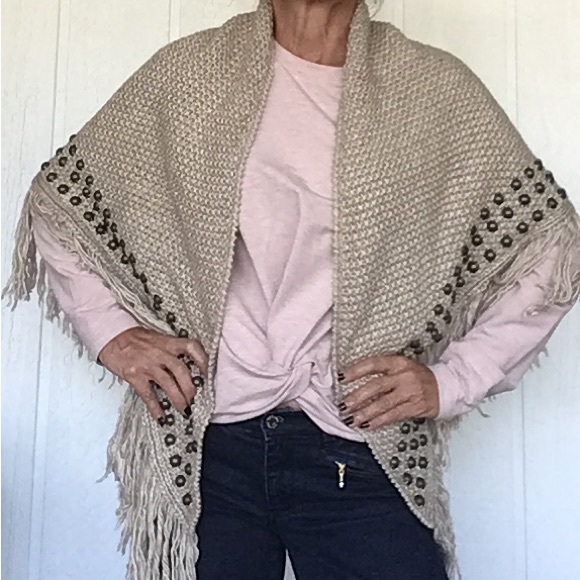 ALBERTO MAKALI WOOL STUDDED WRAP - Picture 3 of 15